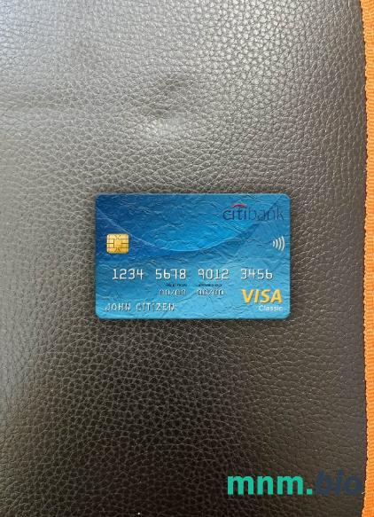 Italy Citibank visa classic card wygląd fotograficzny skan PSD + zdjęcie